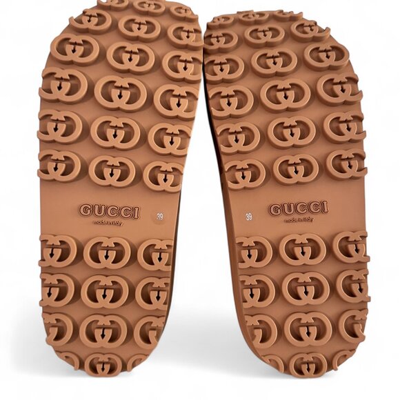 Auth New in Box Gucci Interlocking G Platform Soft Rubber Slide Sandals - Picture 4 of 8